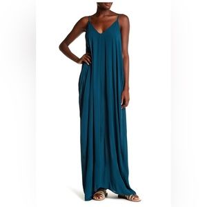 Gauze crepe maxi dress